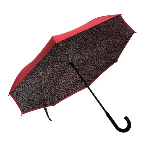 parasol Vice Versa Neyrat Autun wzór czerwony/ czarny kwiaty 80H